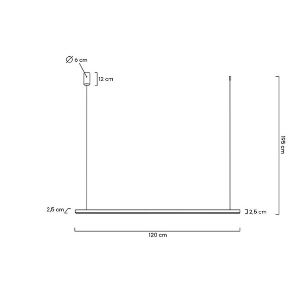 Lampa wisząca LINUS 120 złota - Moosee